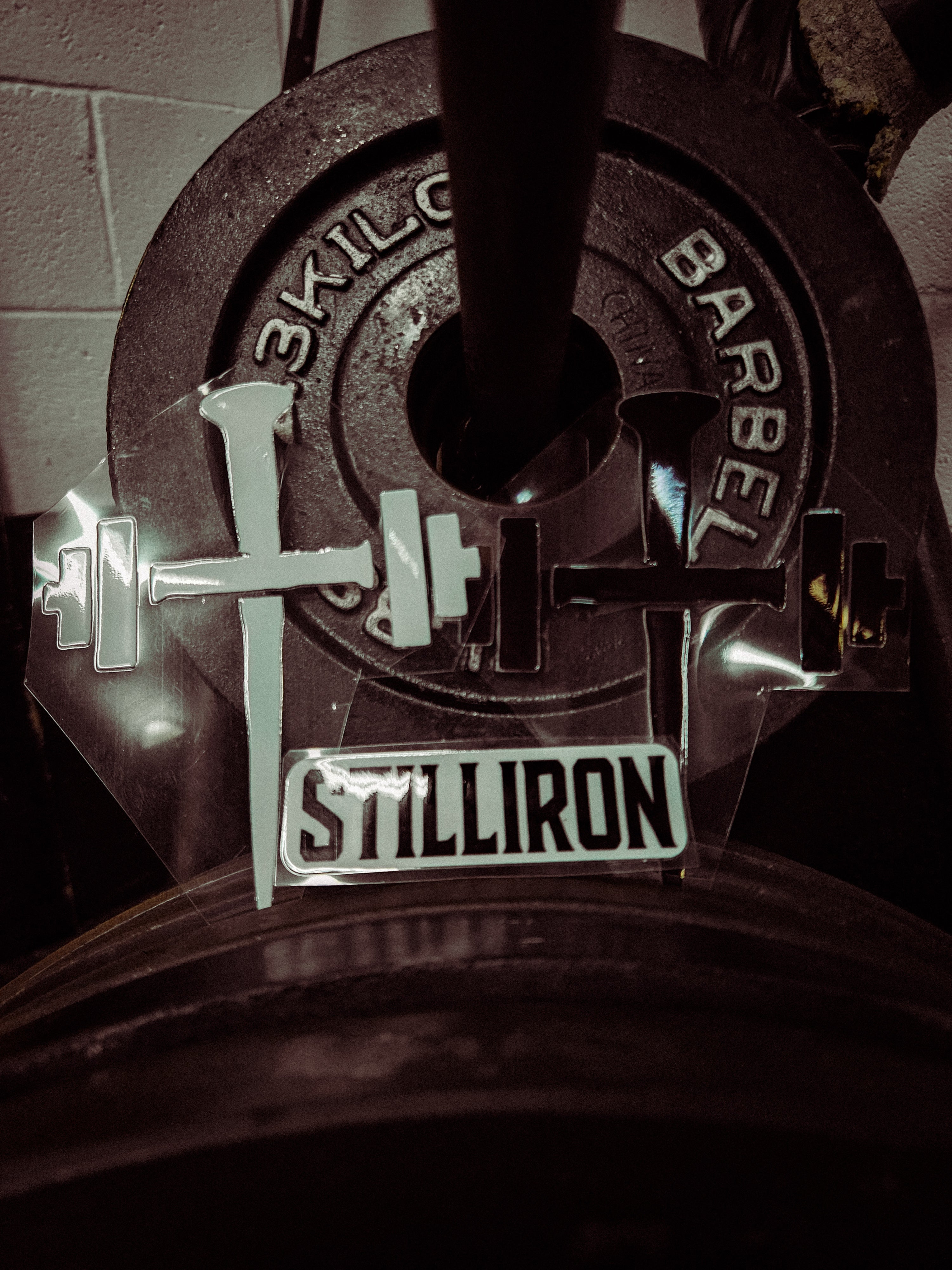 Nail-Barbell Cross Sticker *Limited Quantity*