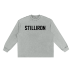 "STILLIRON" Acid Wash Frayed Oversize Long Sleeve